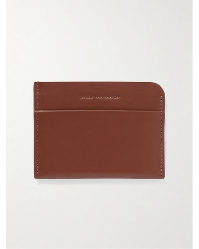 Dries Van Noten Logo-embossed Leather Cardholder - Brown