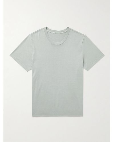 Onia T-shirt in jersey di misto cotone e modal tinta in capo - Grigio