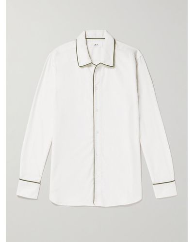 MR P. Cotton And Lyocell-blend Twill Shirt - White