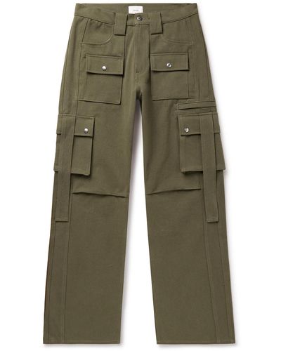 Rhude Amaro Straight-leg Cotton-twill Cargo Pants - Green