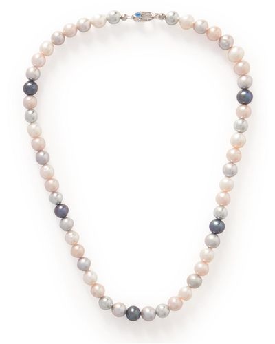 POLITE WORLDWIDE Sterling Silver Pearl Necklace - White
