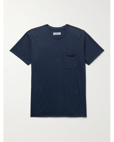 Rag & Bone Miles Cotton-jersey T-shirt - Blue