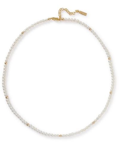 Eliou Louis Gold-plated Freshwater Pearl Necklace - White
