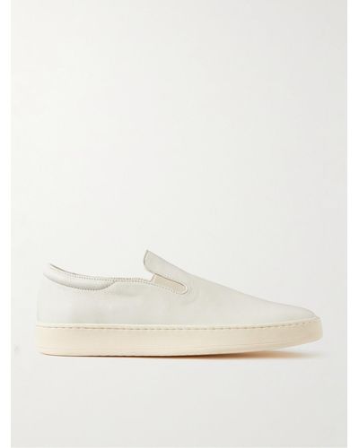 Officine Creative Leather Slip-on Sneakers - White