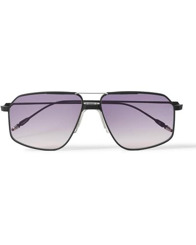 Jacques Marie Mage Jagger Aviator-style Titanium Sunglasses - Purple