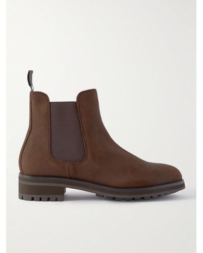 Polo Ralph Lauren Bryson Oiled-suede Chelsea Boots - Brown