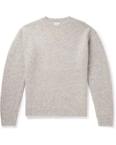 Dries Van Noten Alpaca And Merino Wool-blend Sweater - White