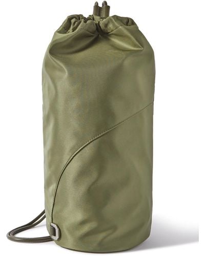 Eera Rocket Big Leather-trimmed Shell Backpack - Green