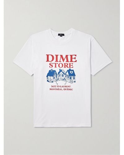 Dime Logo-print Cotton-jersey T-shirt - White