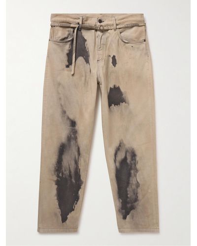 Acne Studios 1991 Toj Straight-leg Belted Tie-dyed Jeans - Natural