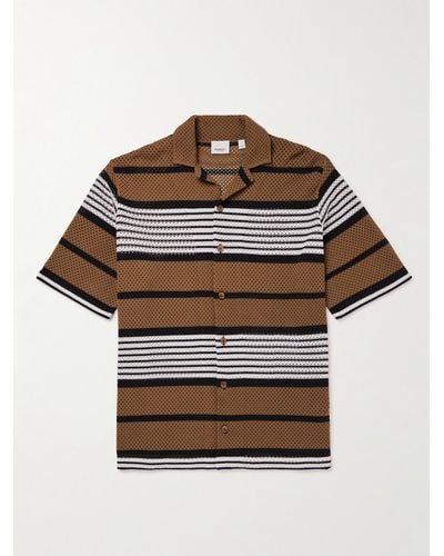 Burberry Striped Mesh Shirt - Brown