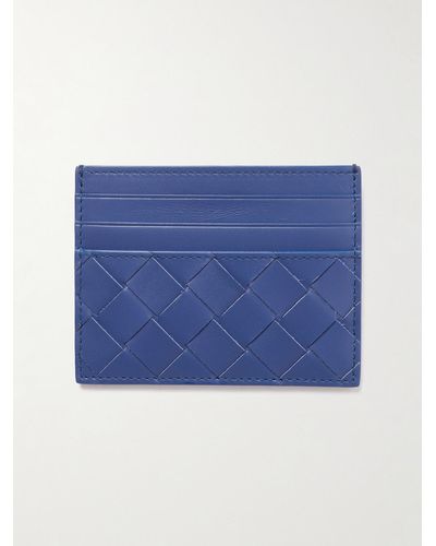 Bottega Veneta Intrecciato Leather Cardholder - Blue