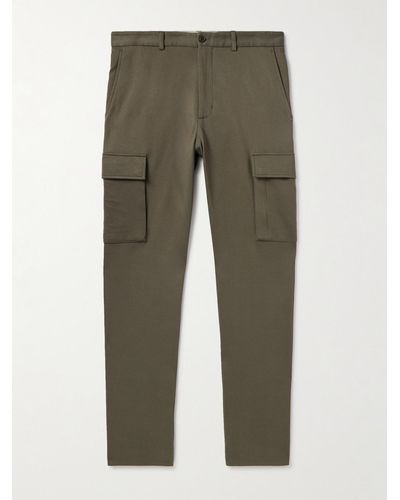 Moncler Straight-leg Cotton-jersey Cargo Trousers - Green