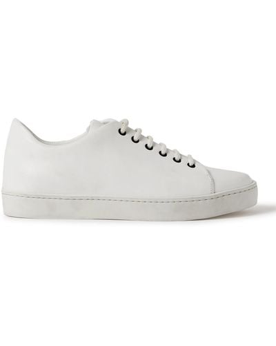 Manolo Blahnik Semando Leather Sneakers - White