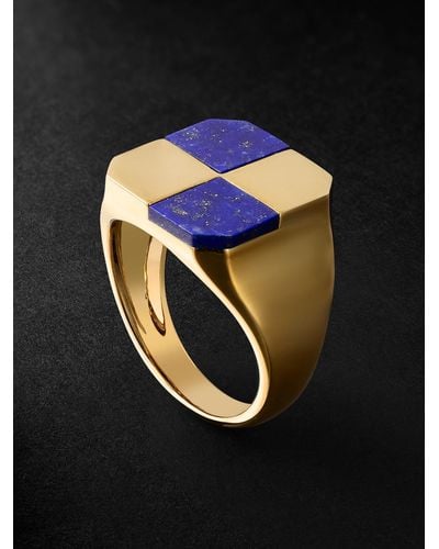 Yvonne Léon Gold Lapis Lazuli Ring - Black