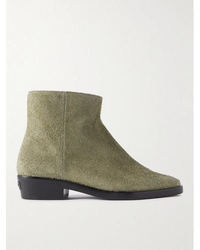 Fear Of God Western Low Suede Ankle Boots - Green
