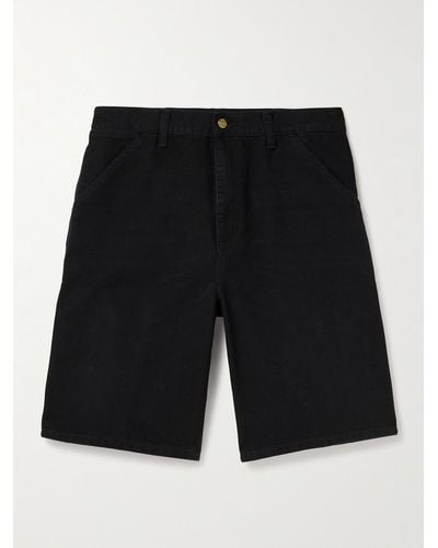 Carhartt Straight-leg Organic Cotton-canvas Shorts - Black