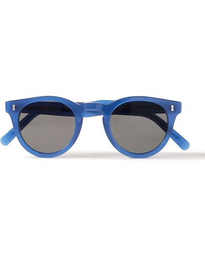MR P. Cubitts Herbrand Round-frame Acetate Sunglasses - Blue