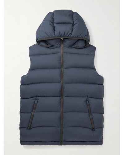 Herno Quilted Padded Nylon Gilet - Blue