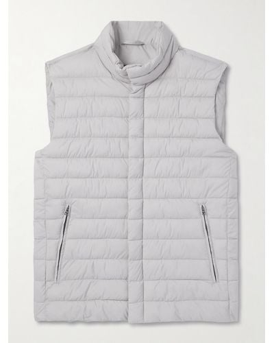 Herno Lo Smanicato Slim-fit Padded Quilted Nylon Gilet - Grey