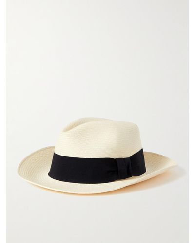 Frescobol Carioca Rafael Grosgrain-trimmed Straw Panama Hat - White