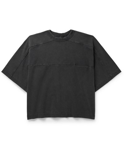 Entire studios Paneled Organic Cotton-jersey T-shirt - Black