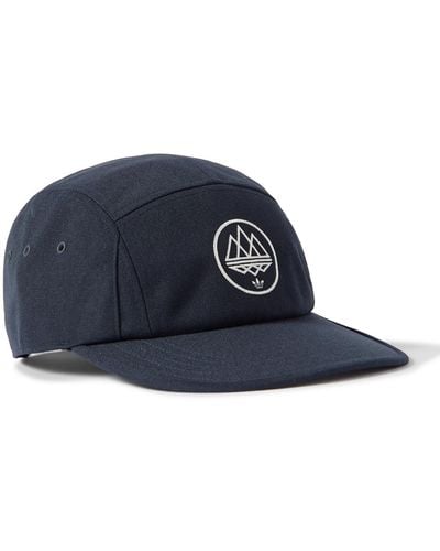 adidas Originals Mod Trefoil Logo-embroidered Canvas Baseball Cap - Blue
