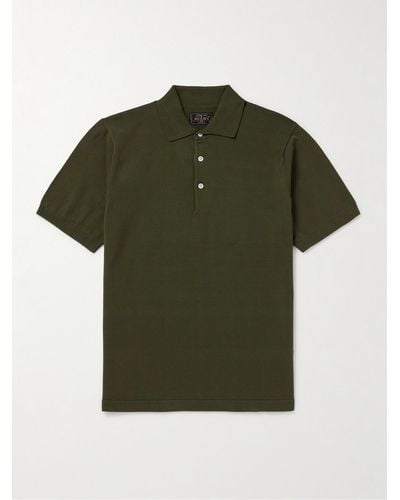 Beams Plus Cotton Polo Shirt - Green