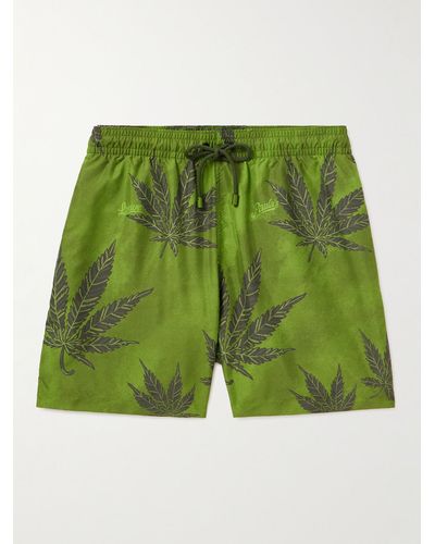Loewe Paula's Ibiza Straight-leg Mid-length Printed Swim Shorts - Green