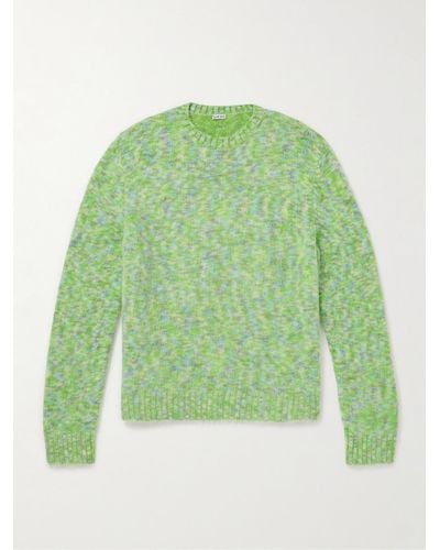Loewe Intarsia-pattern Relaxed-fit Knitted Sweater - Green