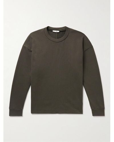 The Row Ezan Sweatshirt aus Baumwoll-Jersey - Grün