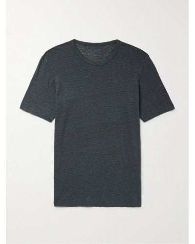 Hartford Slub Linen T-shirt - Black