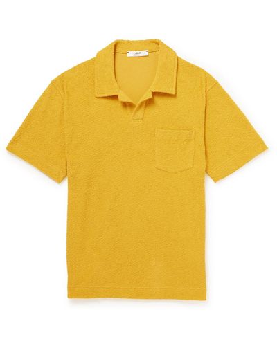 MR P. Cotton-terry Polo Shirt - Yellow