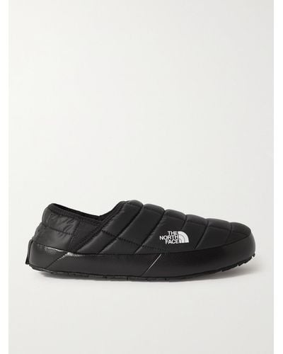 The North Face Thermoball Fleece-lined Quilted Recycled Ripstop Mules - Black