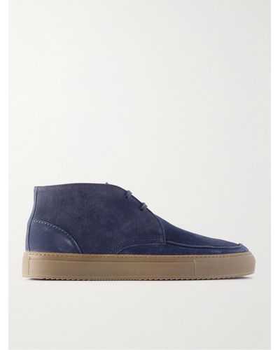MR P. Larry Regenerated Suede By Evolo® Chukka Boots - Blue