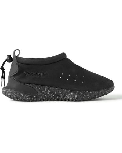 Nike Undercover Moc Flow Sp Rubber-trimmed Suede Slip-on Sneakers - Black