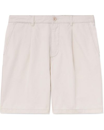 Norse Projects Straight-leg Christopher Pleated Cotton Shorts - Pink