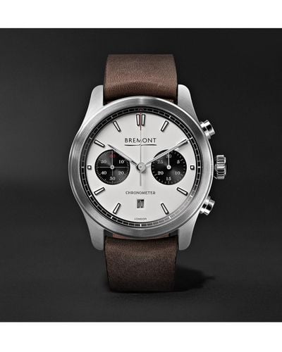 Bremont Alt1-c White-black Automatic Chronograph 43mm Stainless Steel And Leather Watch