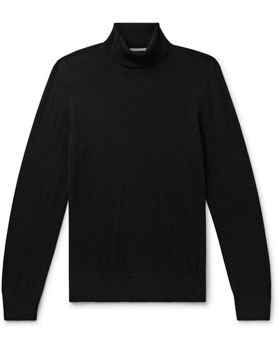 Club Monaco Slim-fit Merino Wool Rollneck Sweater - Black