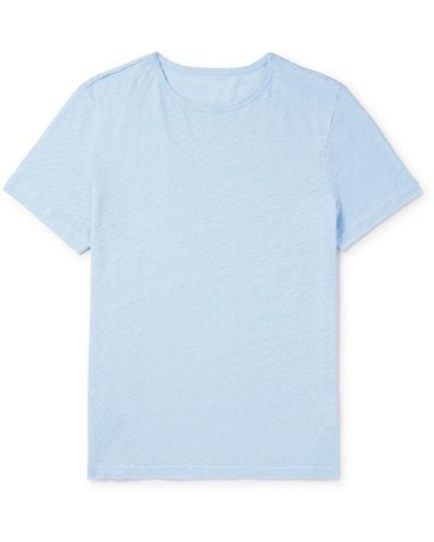 Derek Rose Jordan 2 Linen-jersey T-shirt - Blue