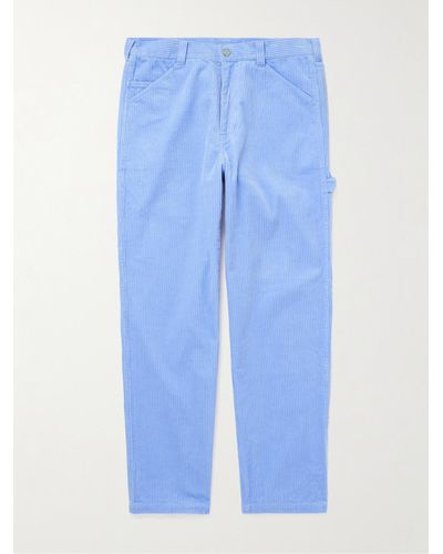 ARKET Edsviken Straight-leg Cotton-corduroy Trousers - Blue