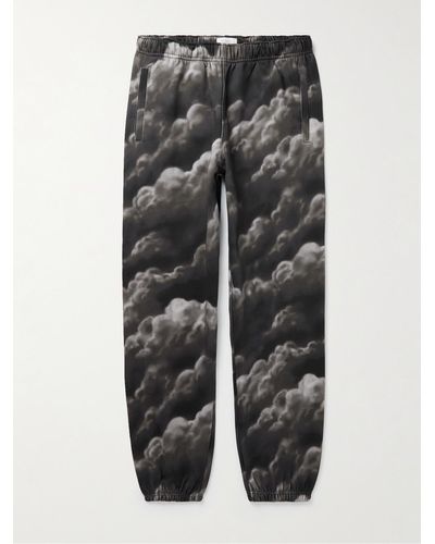 Saturdays NYC Abrams schmal zulaufende Jogginghose aus Baumwoll-Jersey mit Print - Grau