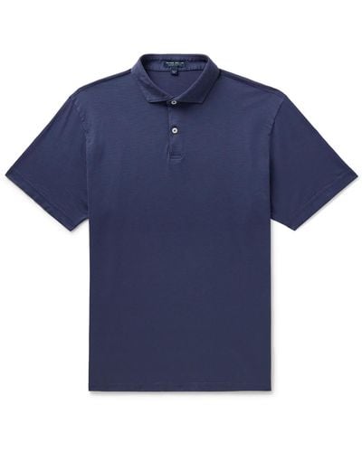 Peter Millar Journeyman Pima Cotton-jersey Polo Shirt - Blue
