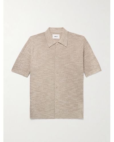 NN07 Nolan 6577 Ribbed Cotton-blend Shirt - Natural