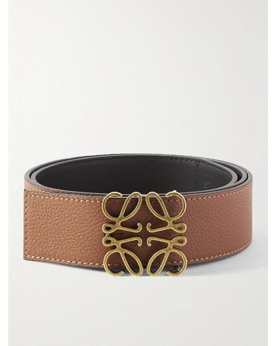 Loewe 4cm Anagram Reversible Leather Belt - Brown