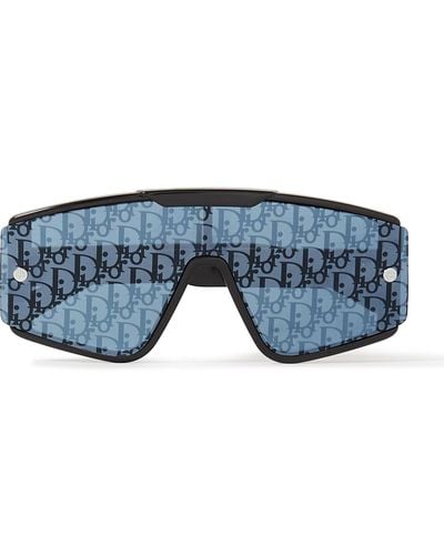 Dior Xtrem Monogram Mask Acetate Sunglasses - Blue