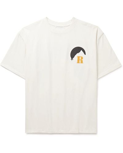 Rhude Logo-print Cotton-jersey T-shirt - White