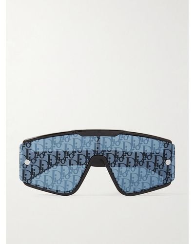 Dior Xtrem Monogram Mask Acetate Sunglasses - Blue