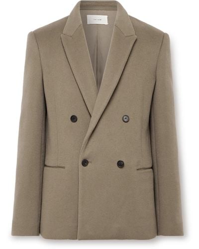 The Row Wilson Double-breasted Cashmere Blazer - Natural