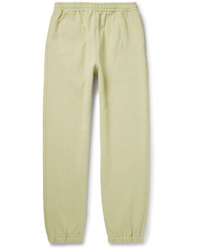 AURALEE Tapered Cotton-jersey Sweatpants - Green